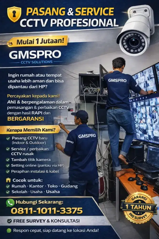Jasa Tukang Pasang & Service CCTV Access Control Networking Bergaransi