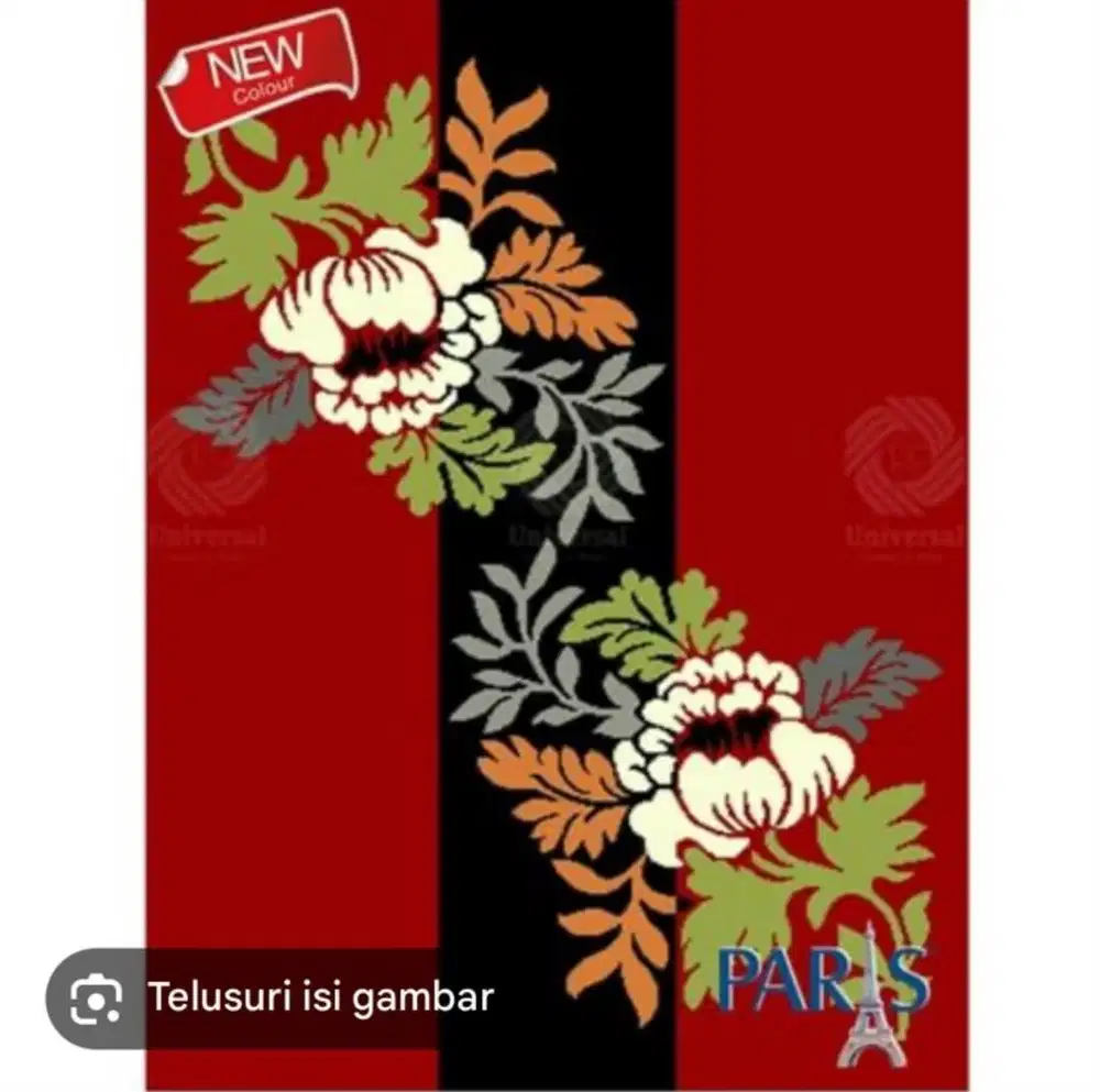 karpet merah motif bunga