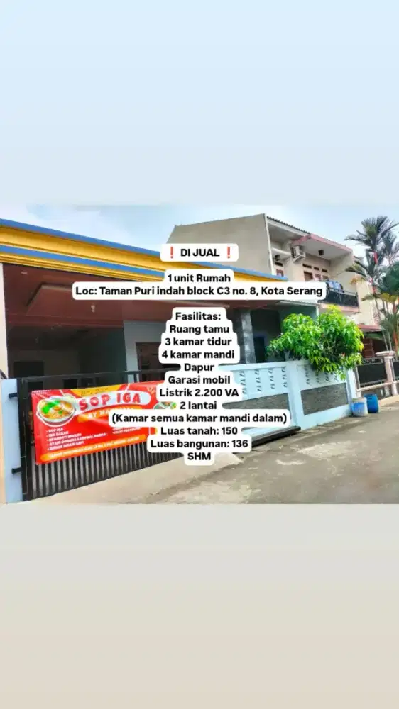 Di jual Rumah di taman Puri indah