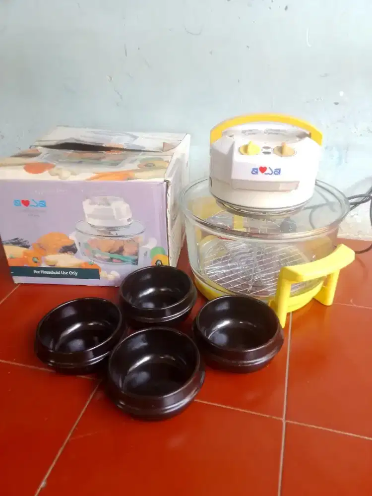 Jual alat oven panggang dan mangkok tahan panas masih normal semuanya