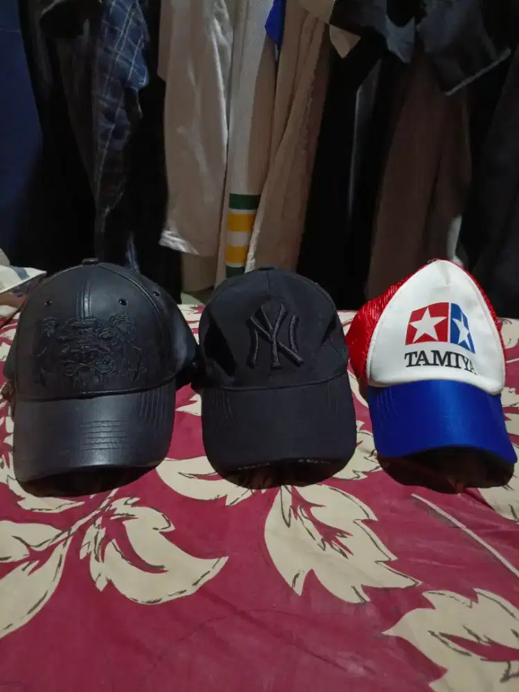 TAKE SEMUA topi mlb hitam original, kenzo premium, tamiya