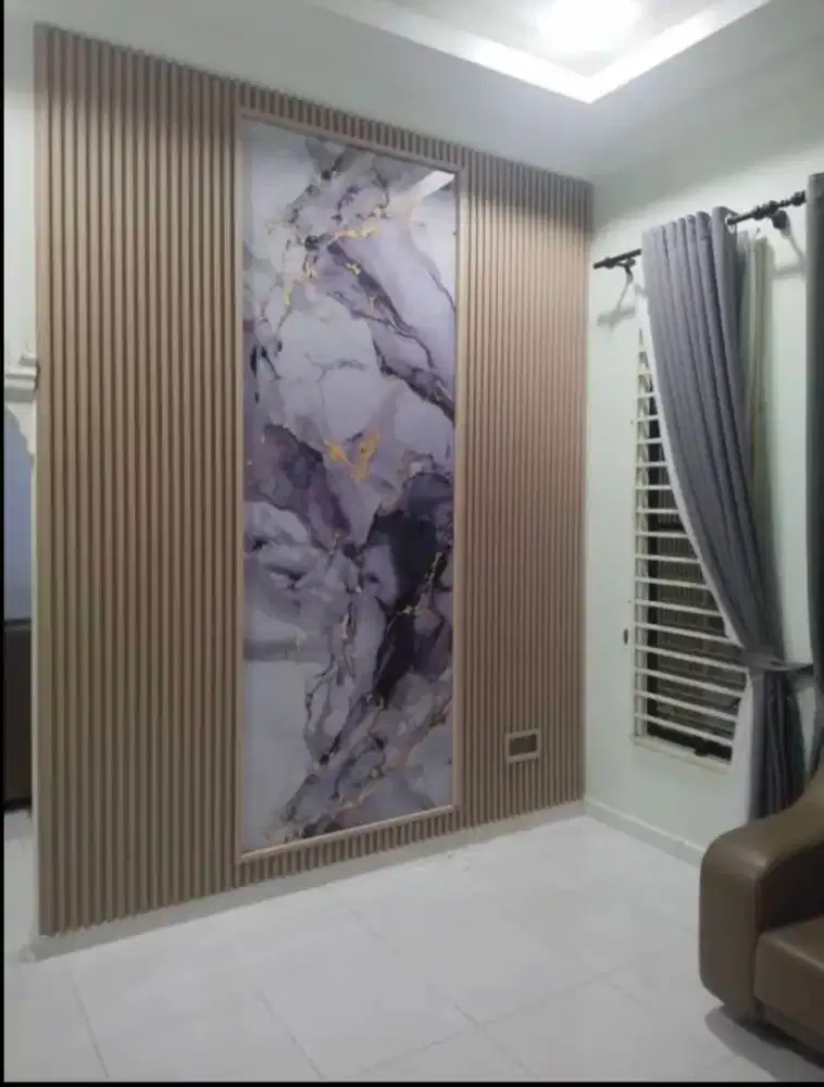 Promo Pemasangan Wpc Panel Kombinasi UV Board Marble