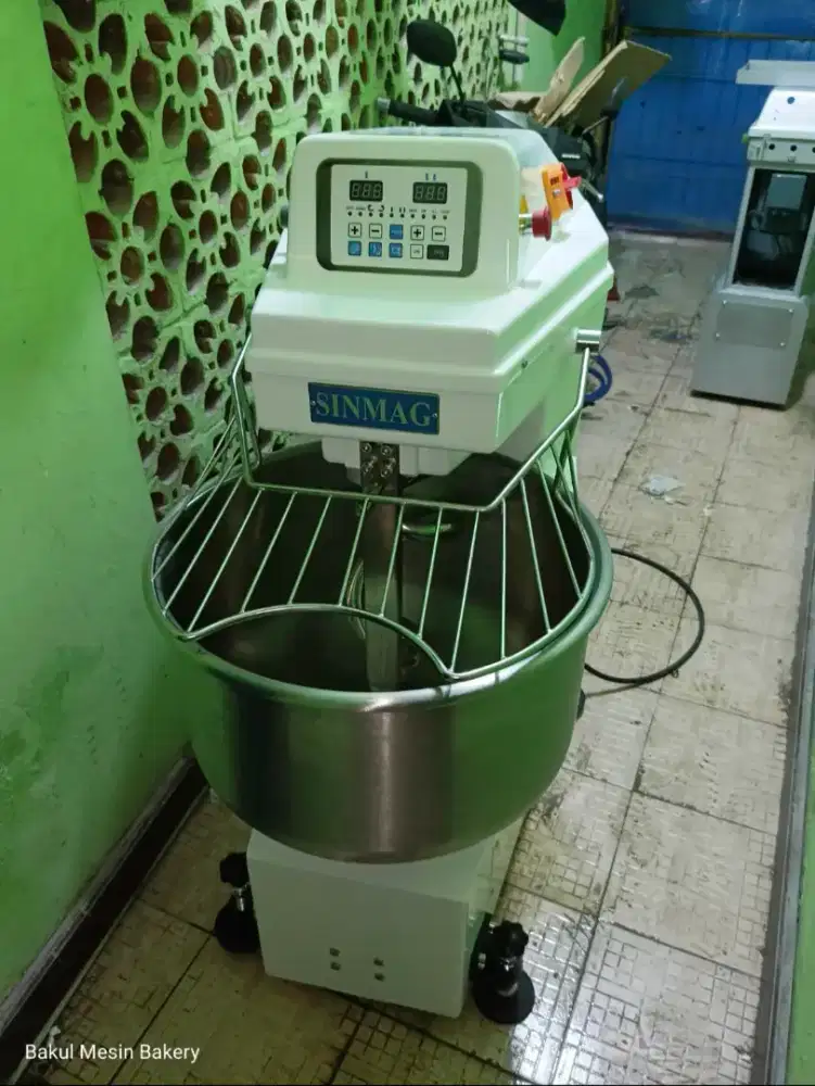 Spiral mixer 25 kg tepung model SM50T merk Sinmag Taiwan Double Dinamo