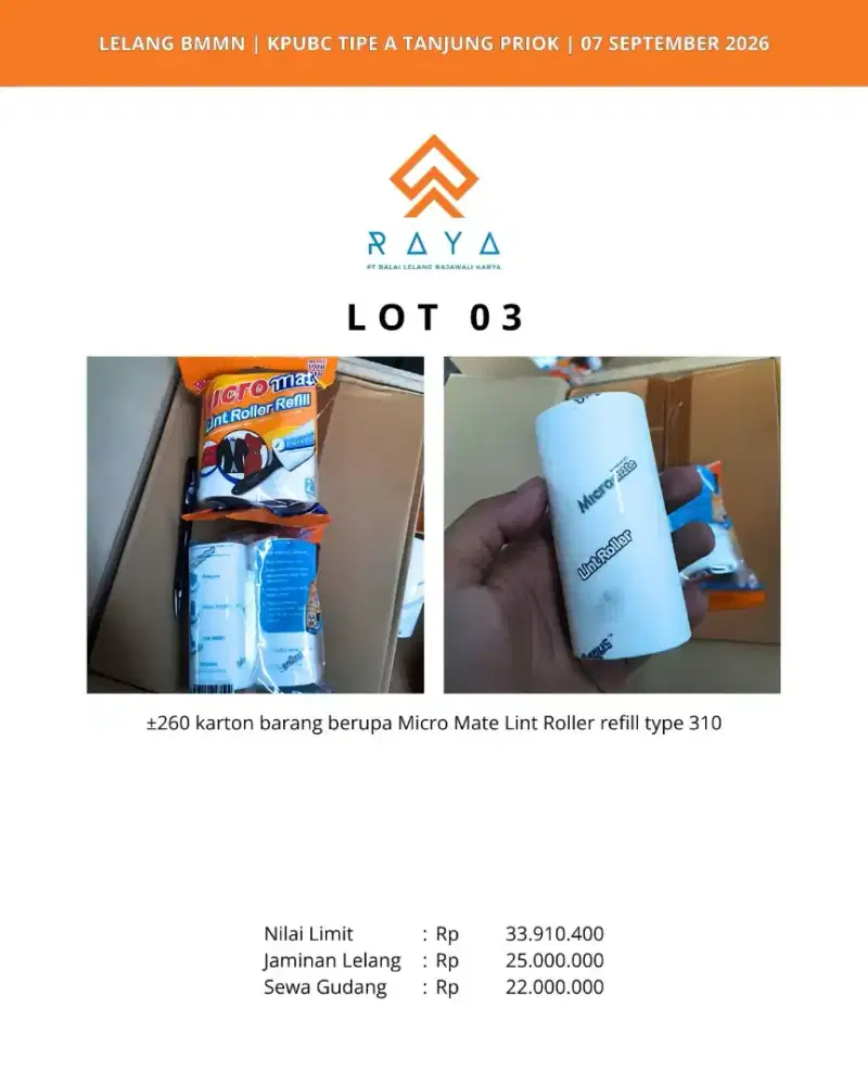 MICRO MATE LINT ROLLER REFILL TYPE 310