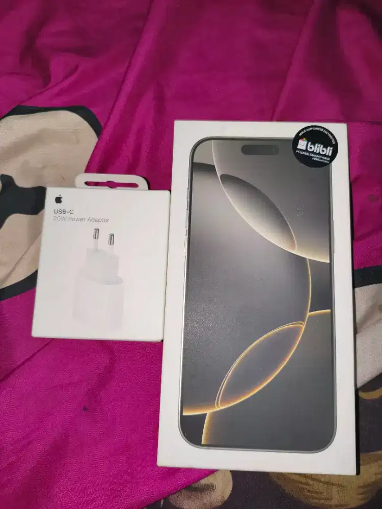 Apple iPhone 16 Pro Max Natural Titanium Garansi Resmi Indonesia