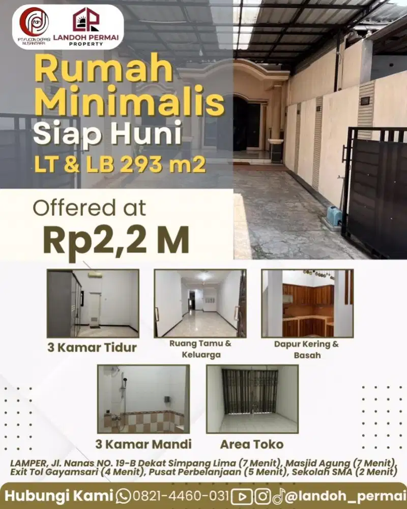 DIJUAL CEPAT - RUMAH MEWAH - LAMPER TENGAH - SEMARANG - JAWA TENGAH