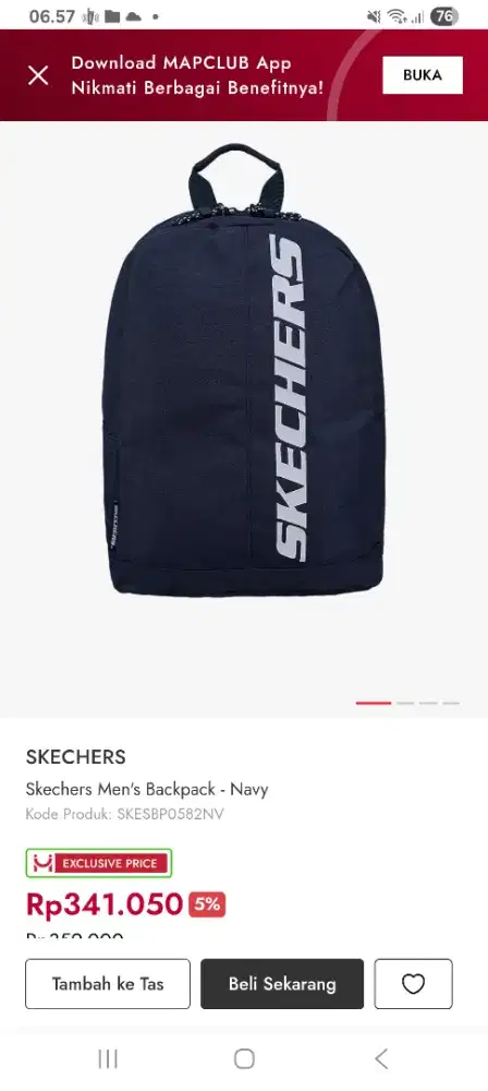Tas Backpack Sketcher Navy New