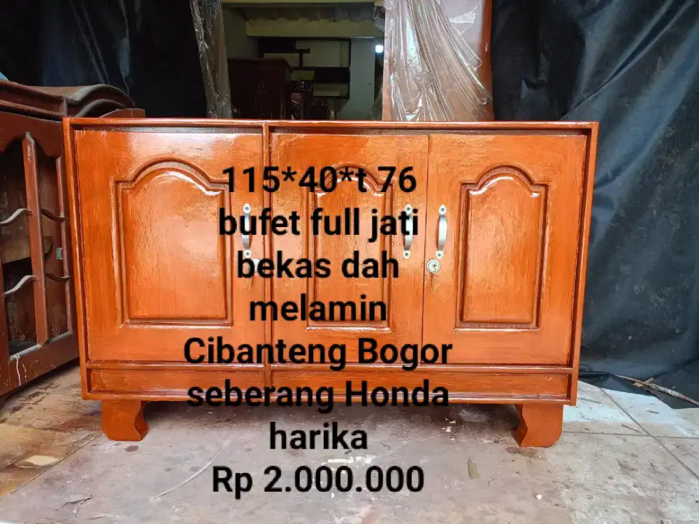 Bupet buffet buffet lemari kayu jati antik tua bekas