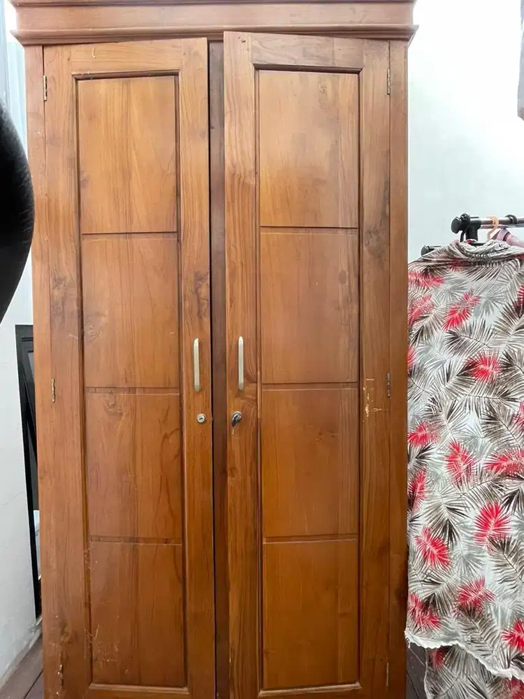 Lemari Full Jati Lawas 2 Pintu