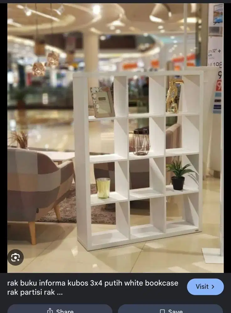 Rak Buku Informa Putih Preloved partisi ruangan
