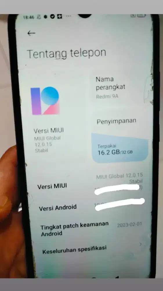 HP bekas XIOMI redmi 9A