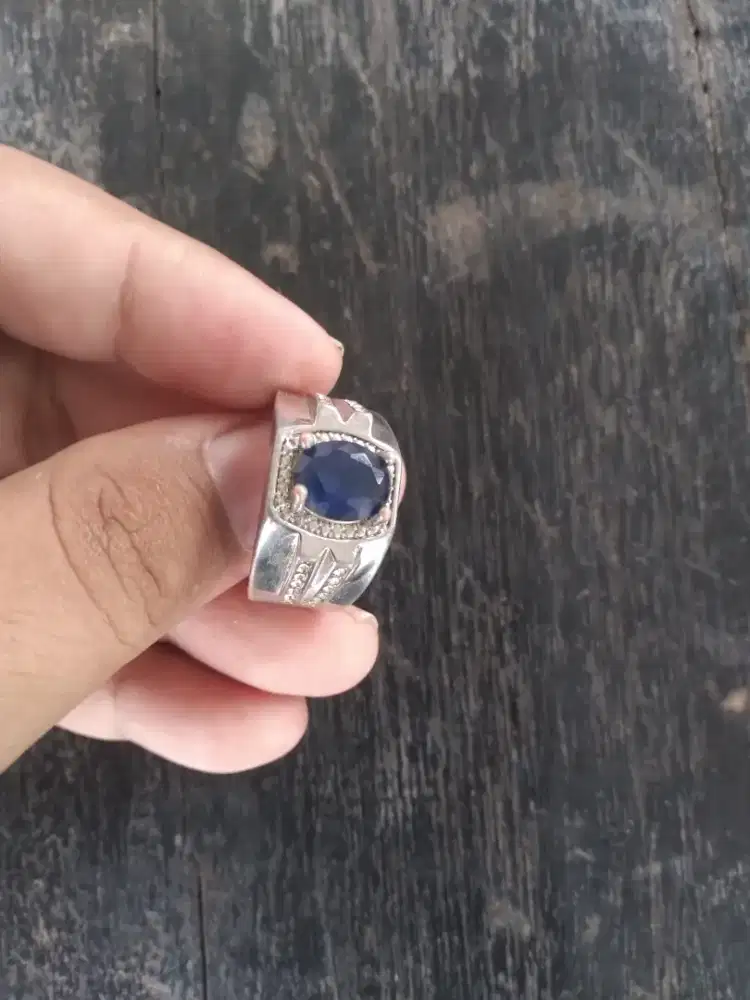 Jual cincin biru putih