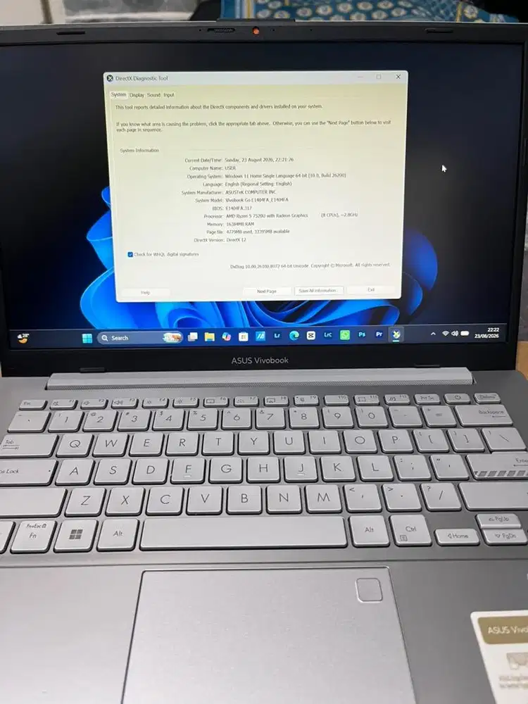 Asus Vivobook Go 14/15 ryzen 5 8gb 512gb