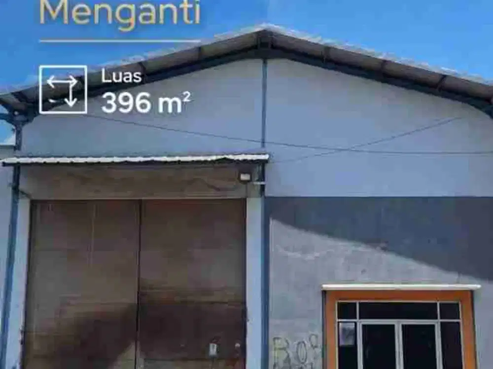 6jt-an/mtr‼Dijual Gudang Kepatihan Menganti - Gresik 396 m²