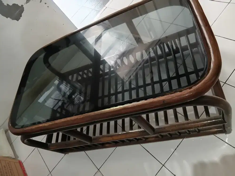 Meja rotan manau asli 1994 jual murah