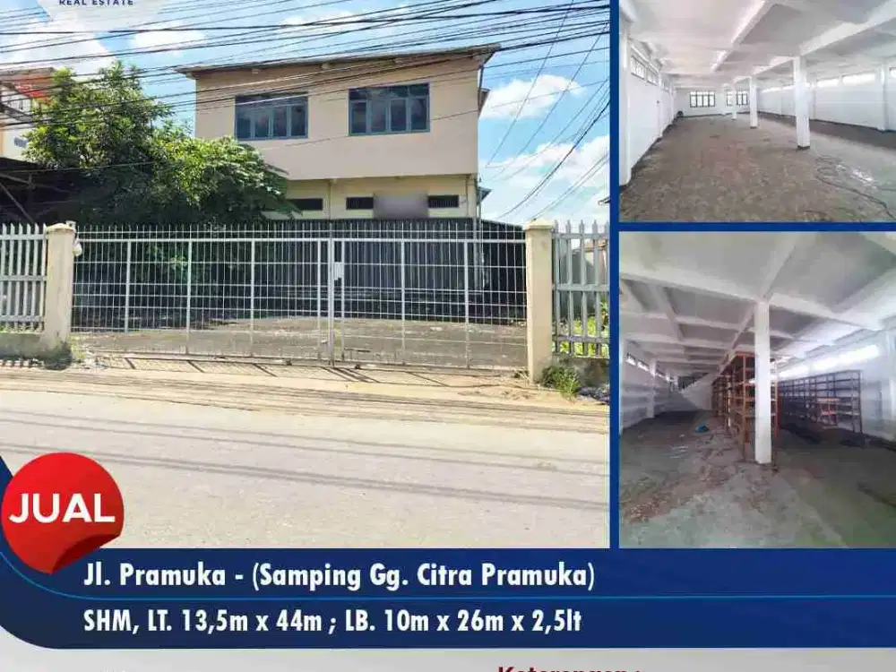 Dijual ruko tunggal - kawasan tersendiri Jl. Pramuka, Jeruju