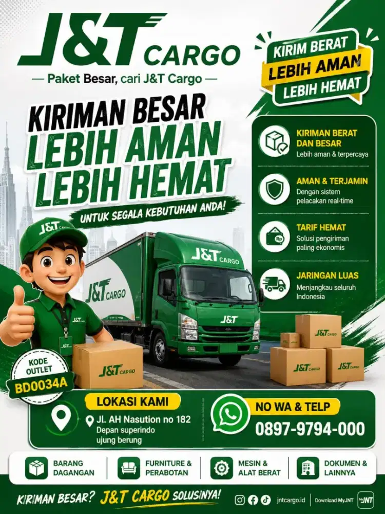 Kurir Motoris J&T Cargo