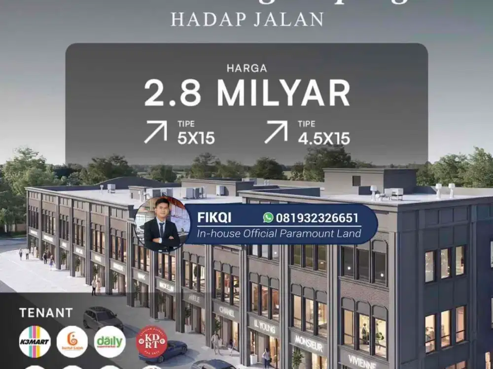 Ruko Maggiore Vibes, Hadap jalan hanya 2Man aja