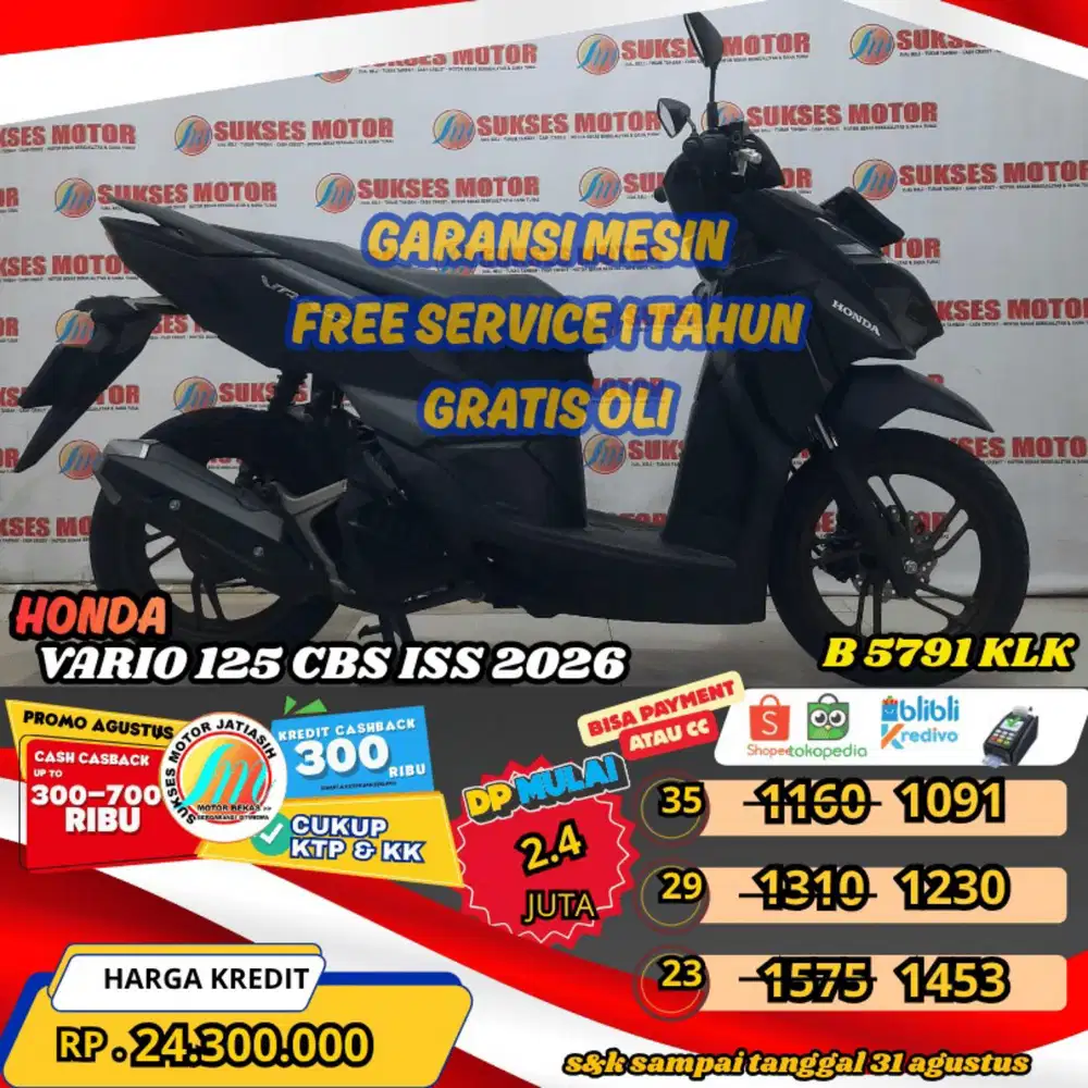 VARIO 125 CBS ISS 2026 BISA PAYMENTSPYLATER KREDIVO & CC (SUKSESMOTOR)