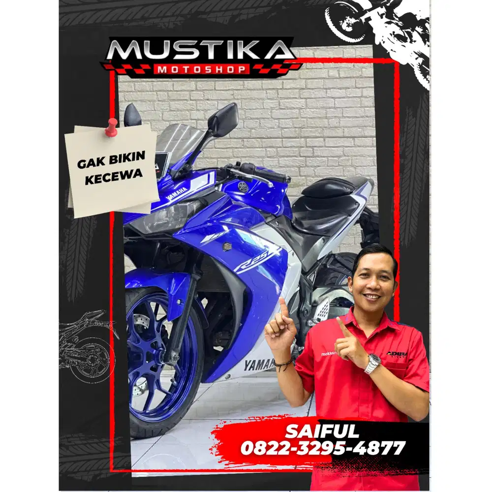 Perfect Condition!!Yamaha R25 2017 monster Energy N Asli-Mustika