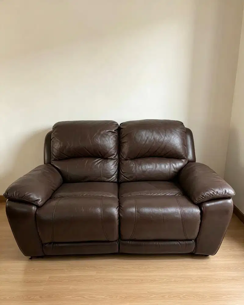 SOFA RECLINER ELECTRIC LEATHER GENUINE ( ASLI )
