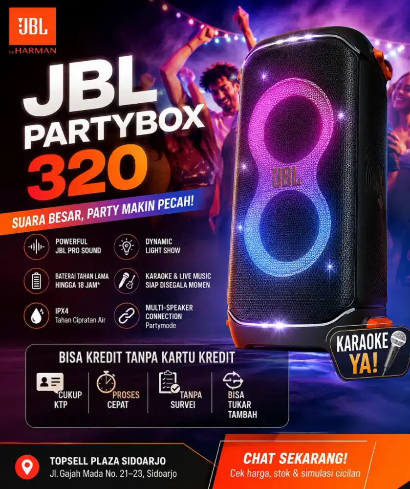 Promo JBL Partybox 320 bisa cicilan 0%