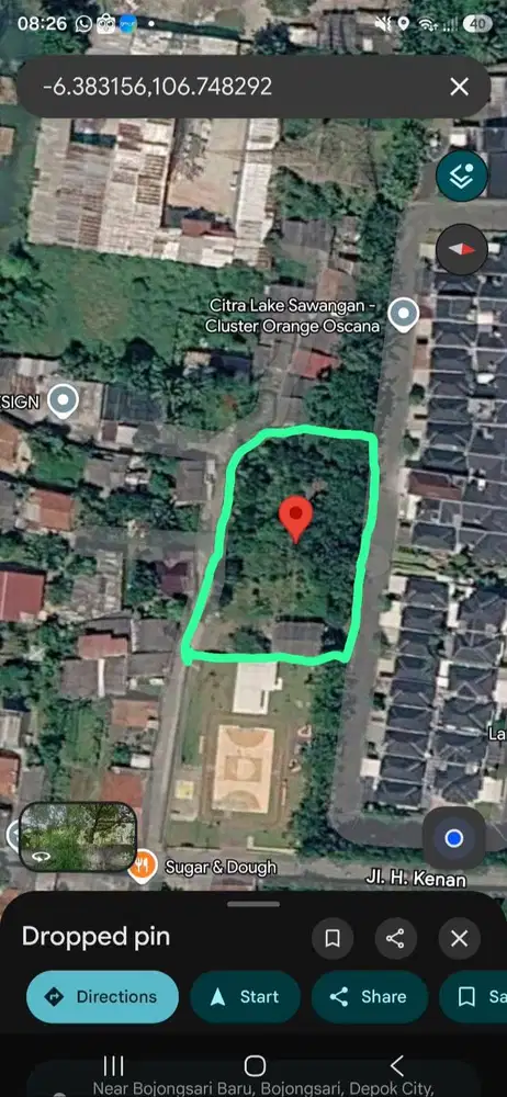DIJUAL TANAH STRATEGIS SHM 1.400 M² DI BOJONGSARI, DEPOK