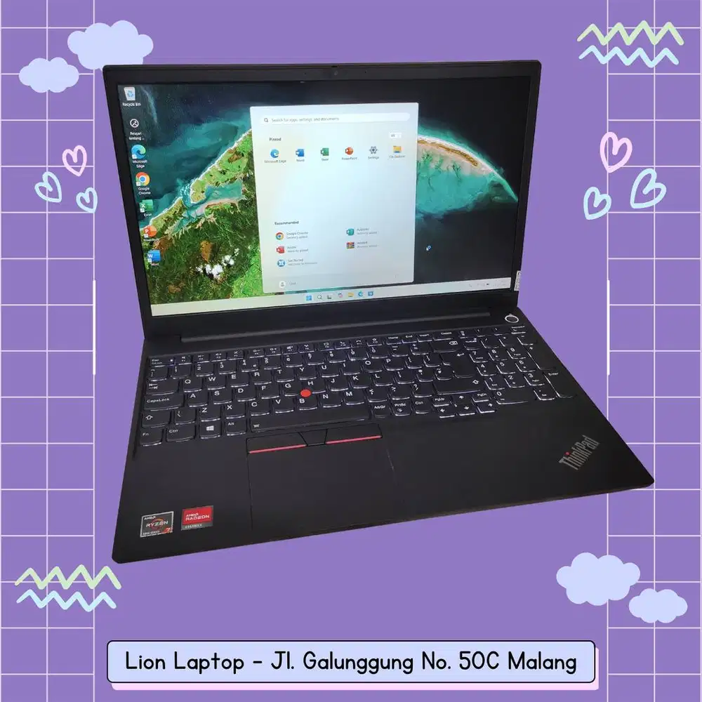 Gaming/Editing AMD Ryzen 5 RAM 8GB Lenovo Thinkpad E15 [24|08]