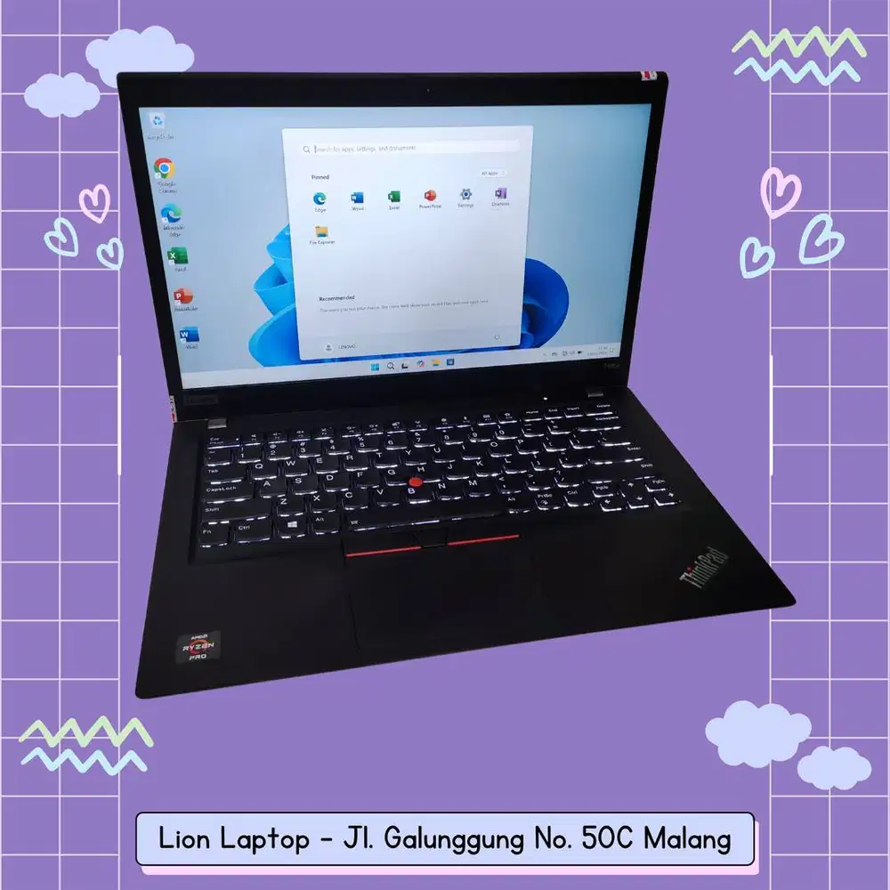 RAM 16GB AMD Ryzen 7 4Ghz VGA 2GB Lenovo Thinkpad T495s [24|08]
