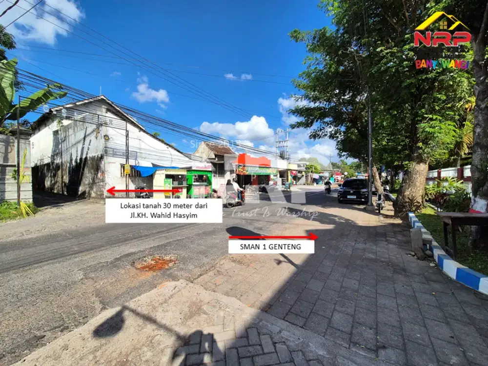 Dijual Tanah Strategis 30 meter dari Jl.Utama Wahid Hasyim, Genteng - Banyuwangi