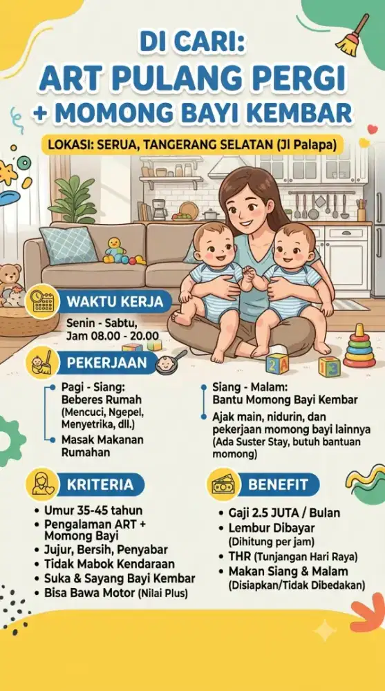 ART Pulang Pergi dan Momong Bayi