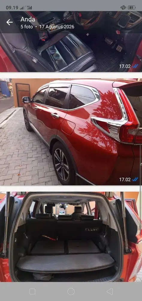 Jual Honda CRV 2017 turbo prestige
