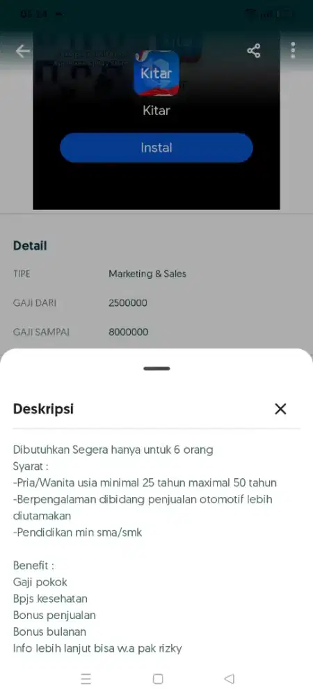 Dibutuhkan Segera Sales Hyundai