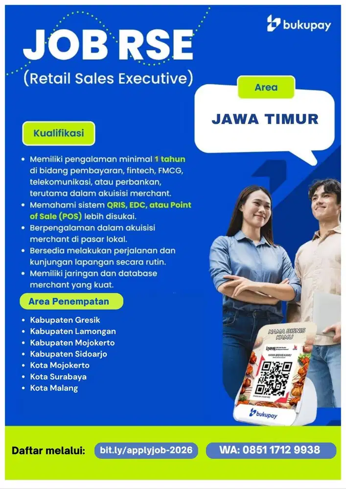 LOWONGAN KERJA SALES EDC / QRIS JAWA TIMUR