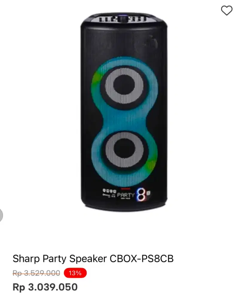 SHARP PARTY SPEAKER CBOX-PS8CB