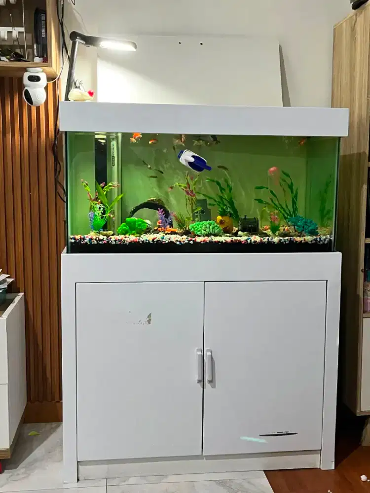 Lemari aquarium set