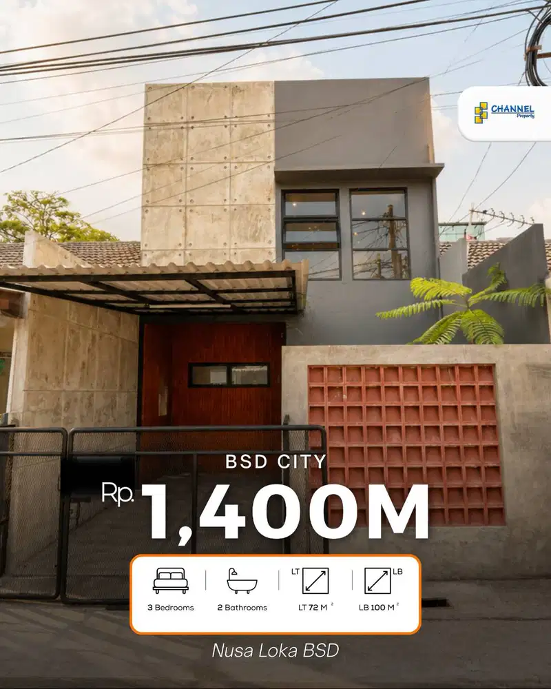 Jual Rumah Modern 2 Lantai SHM Dekat Mall Nusaloka BSD, Fl