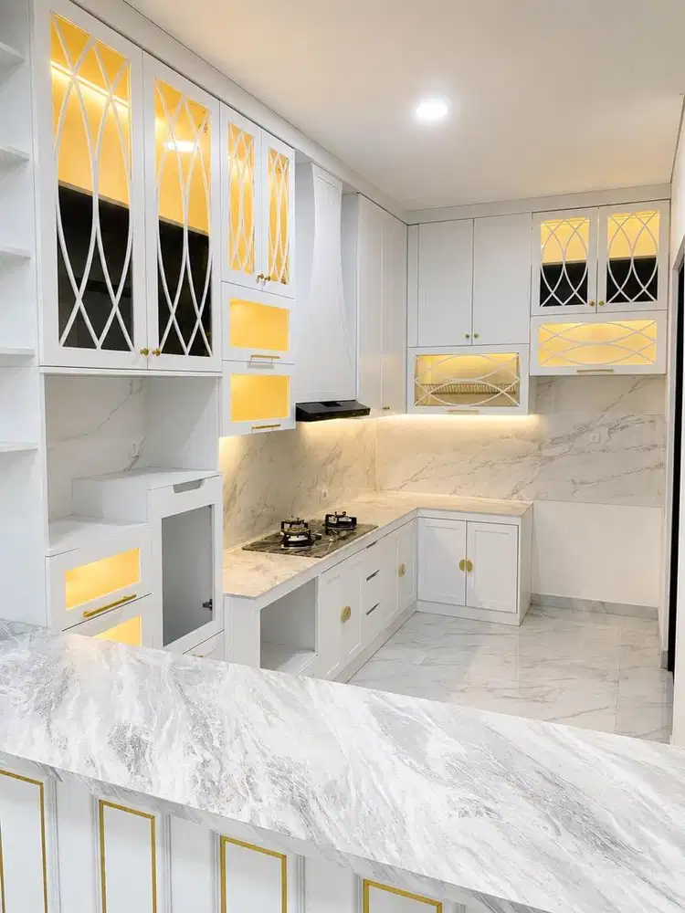 interior desain kitchen set kamar set wardrobe lemari backdrop tv