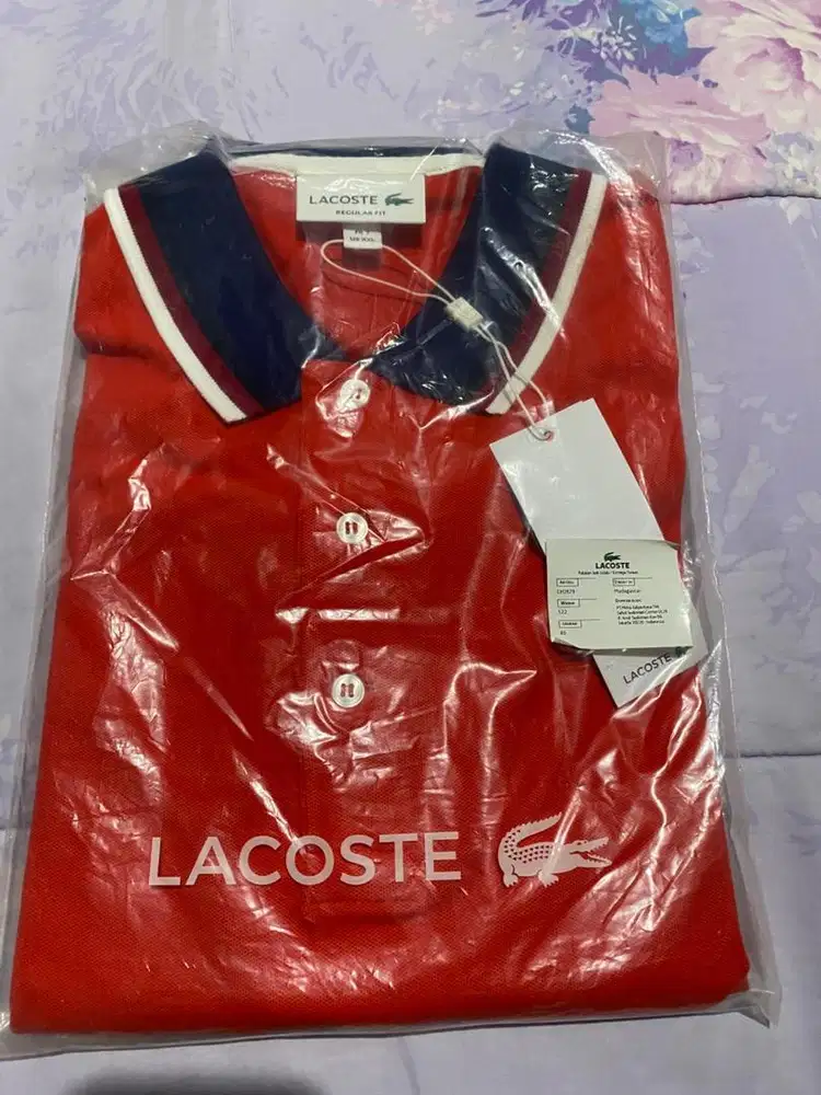Lacoste Reguler Fit Red Blue White tip New