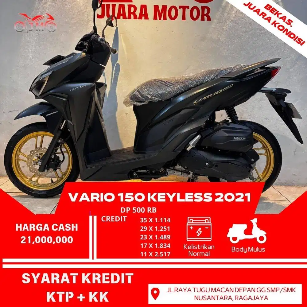 VARIO 150 KEYLESS 2021 CREDIT CUKUP DP 500 RB PROSES MUDAH DAN CEPAT