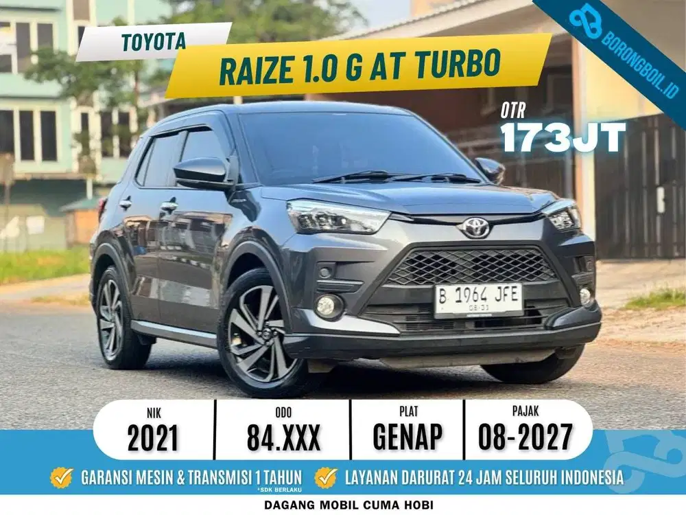 Raize 1.0 G AT TURBO 2021 Grey Metallic DP 20 JUTA