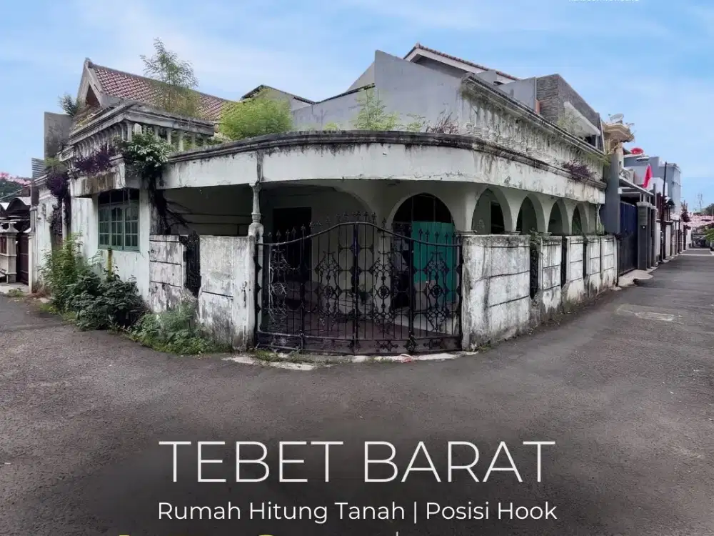 TERMURAH !! DI JUAL RUMAH HITUNG TANAH DI TEBET BARAT, AKSES JALAN 1 MOBIL, LOKASI STRATEGIS, HARGA BISA NEGO !!