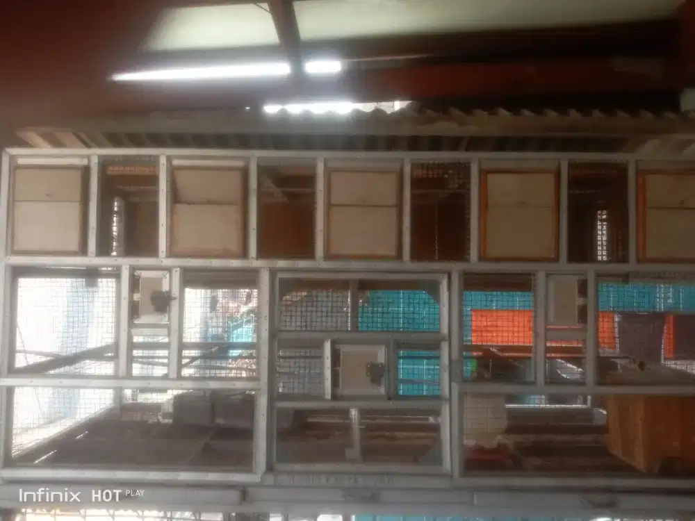 Jual kandang burung dari besi ukuran lebar 2m panjang 1 m bekas