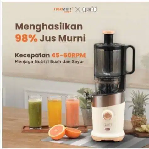 NEOZEN x PLANIT SLOW JUICER 2 IN 1 MULTIFUNGSI - BLENDER LOW WATT COLD