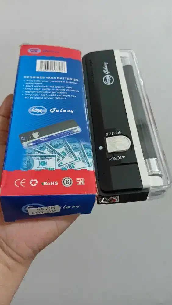 lampu uang lampu uv baterai  portabel