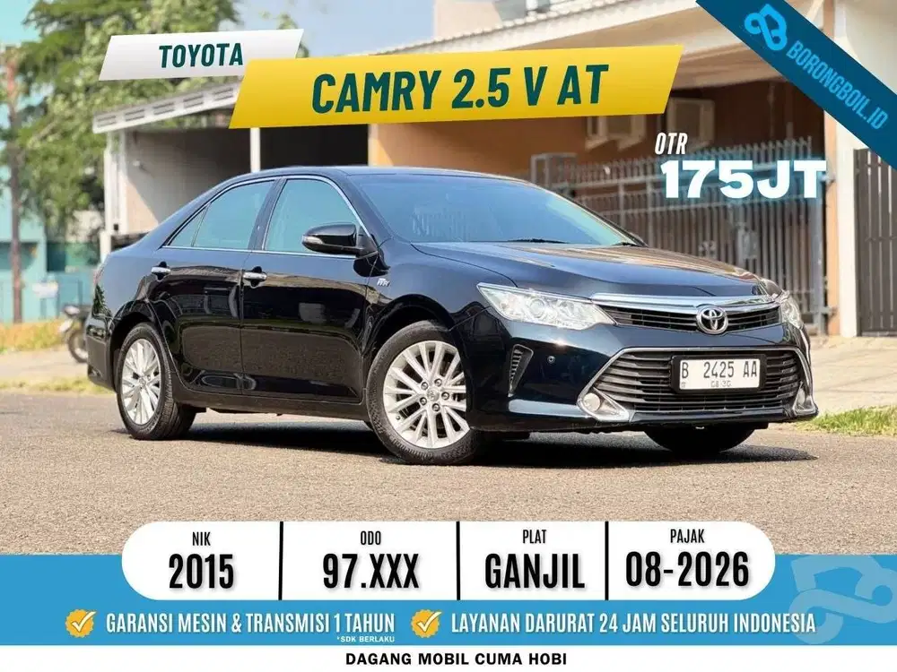 Camry 2.5 V AT 2015 Hitam DP 10 JUTA