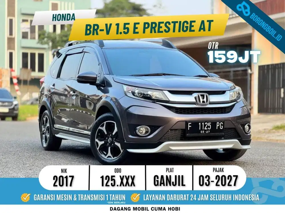 TERMURAHH Honda Brv E Prestige AT 2017 Abu Abu