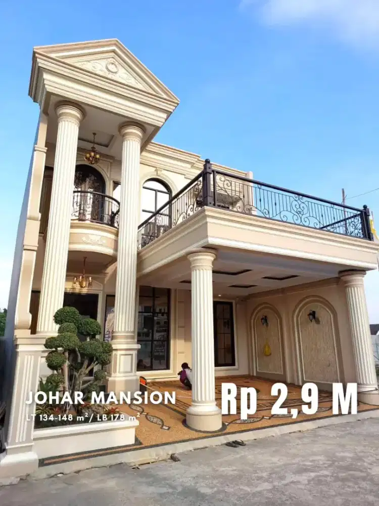 The Johar Mansion Hunian Klasik Mediterania dengan Kolam Renang