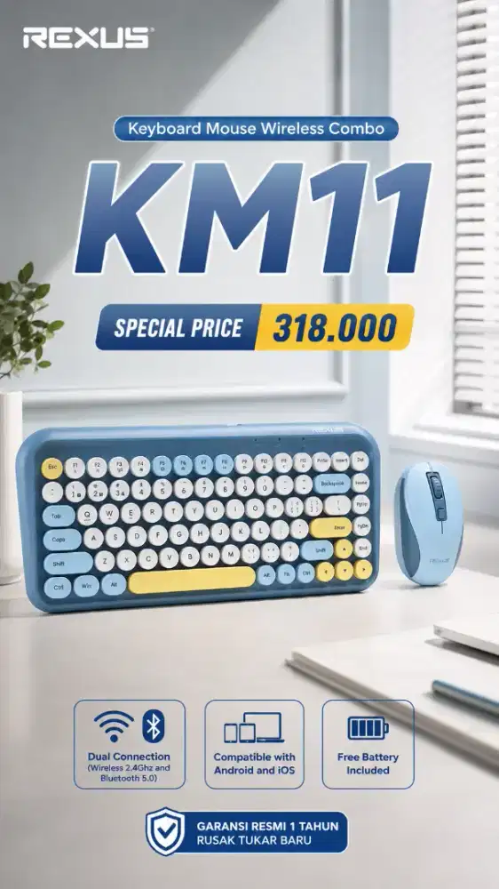 Keyboard wireless rexus KM11