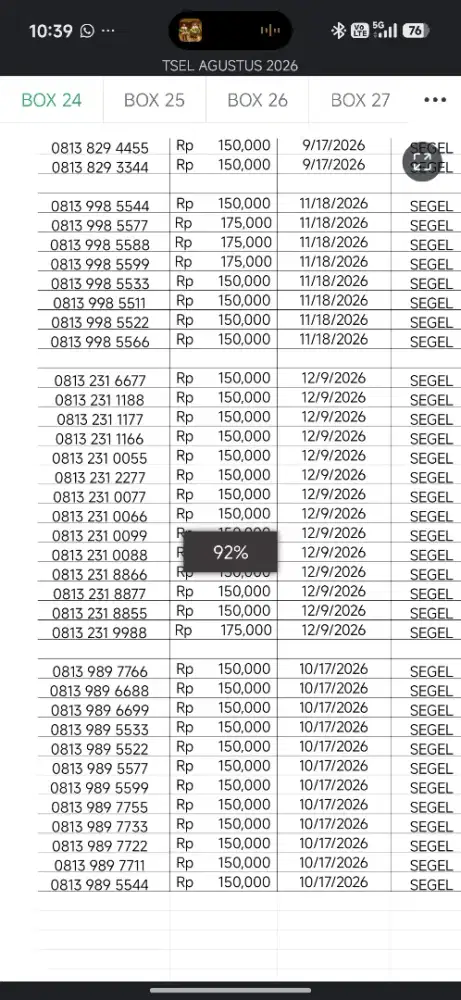 Nomor cantik simpati